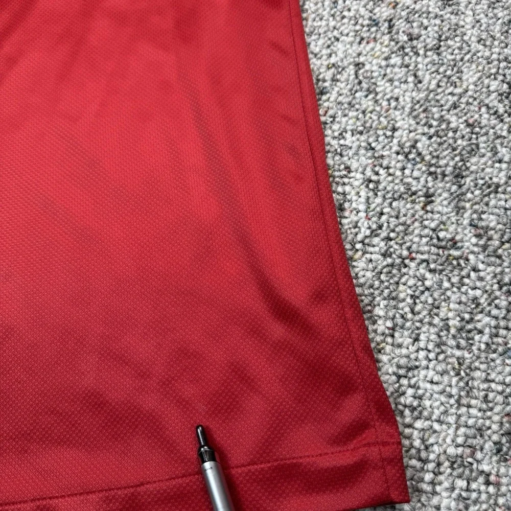 Vintage Nike Polo Shirt Mens Large Silver Tab Short Sleeve Golf Red